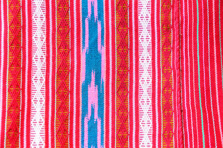 Detail of hand woven cotton fabric texture 