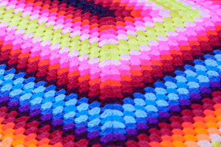 Colorful hand woven cotton fabric for a background