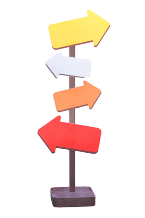 Blank road sign isolated on whiteの写真素材