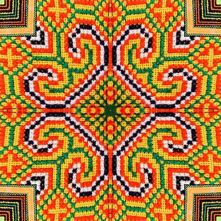 Abstract background pattern made from traditional thai fabric, endless pattern for wallpaper.