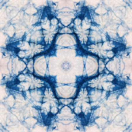 Abstract background pattern made from tie dye fabric.の写真素材