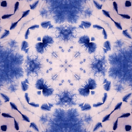 Abstract background pattern made from tie dye fabric,  kaleidoscope  pattern, endless pattern for...