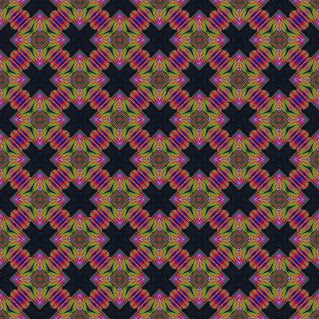 Abstract endless pattern made from thai weave fabric, for background used.の写真素材