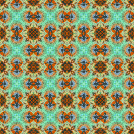 Abstract kaleidoscope or endless pattern made from tie dye fabric for background used.