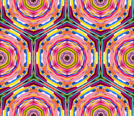 Abstract kaleidoscope or endless pattern made from fabric for background used.