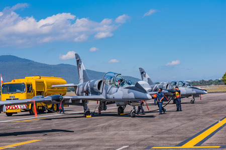 CHIANG MAI, THAILAND - JANUARY 14: Military show at Wing41 Airbase on Thai Children's Day on January 14, 2017 in Chiang mai, Thailand.のeditorial素材