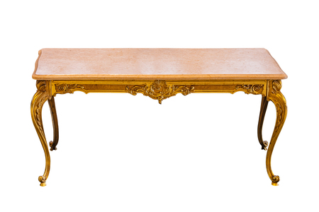 Luxury classic table isolated on white, work with clipping path.の写真素材