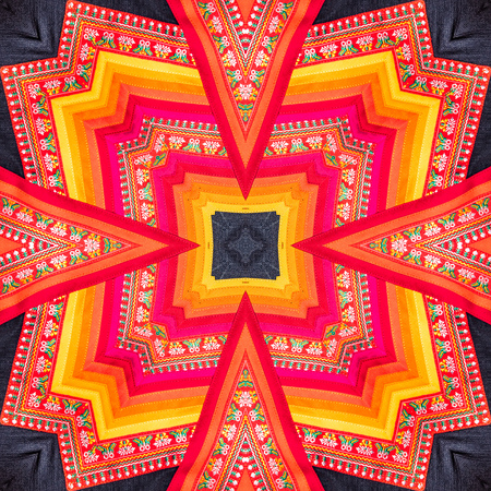 Colorful abstract kaleidoscope or endless pattern for background used.の写真素材