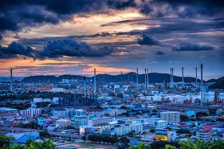 Industrial oil and gas refinery plant station.の写真素材