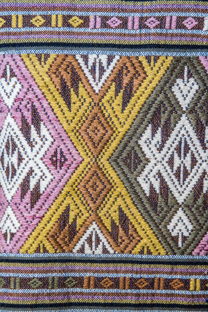 Closeup vintage cotton fabric texture background, Thai styleの写真素材