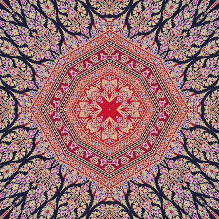 Colorful abstract kaleidoscope or endless pattern for background used.