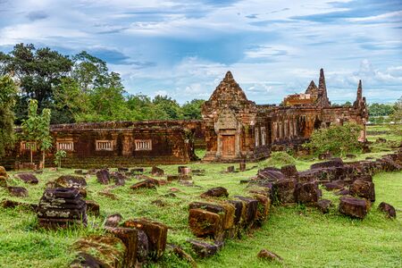 Vat Phou or Wat Phu  in Champasak Province, Southern Laos. Wat Phou Hindu temple located in Champasak Province, Southern Laosの写真素材