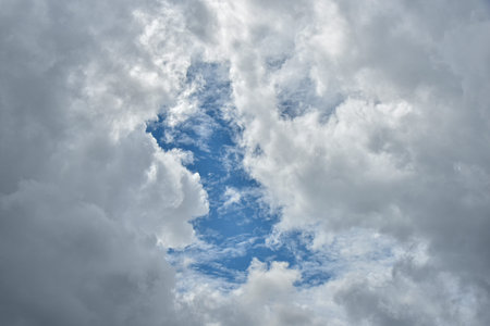Beautiful white clouds on blue sky background. Puffy fluffy white clouds blue sky. sky background...