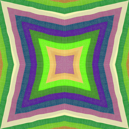 Seamless kaleidoscope or endless pattern for ceramic tile, wallpaper, linoleum, textile, web page background used. Repeating geometric from striped elementsの写真素材
