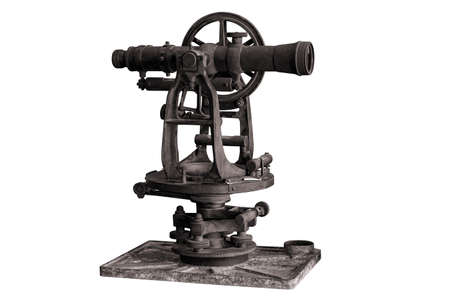 Ancient Navigation Measuring Instrument Tool isolate on white backgroundの写真素材