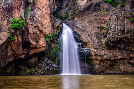 First tiered Chat trakan waterfall at chat trakan national park, phitsanulok, Thailand. Beautiful...