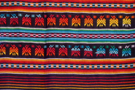 Close up colorful Fabric pattern for beautiful background.  detail pattern farabic textile.