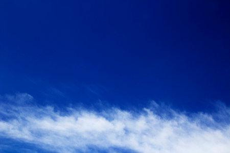 blue sky background with tiny cloudsの写真素材