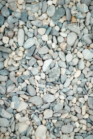 Pebbles near the ocean. Stones by the sea.の写真素材