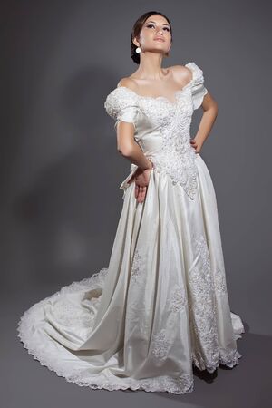 Woman bride in the studio. . High quality photo.の写真素材