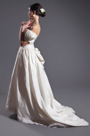 Woman bride in the studio. . High quality photo.の写真素材
