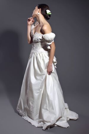 Woman bride in the studio. . High quality photo.の写真素材