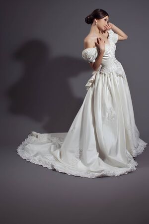 Woman bride in the studio. . High quality photo.の写真素材