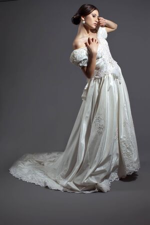 Woman bride in the studio. . High quality photo.の写真素材