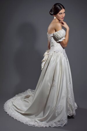 Woman bride in the studio. . High quality photo.の写真素材