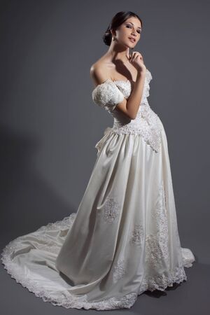 Woman bride in the studio. . High quality photo.の写真素材