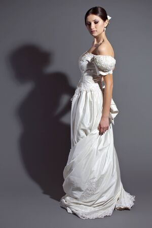 Woman bride in the studio. . High quality photo.の写真素材