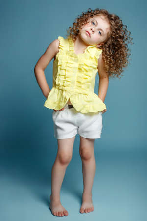 Portrait of a beautiful girl child. High quality photo.の写真素材