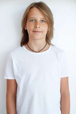 Child teenager boy. Portrait of a young man. High quality photo.の写真素材