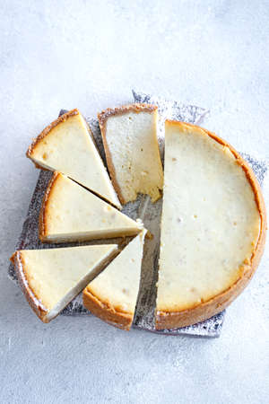 Classic cheesecake. Cream cheese cake. High quality photo.の写真素材