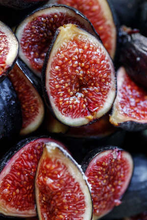 Fig fruits close-up, fresh fruit. High quality photo.の写真素材