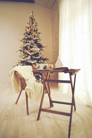 Christmas home decor, beautiful holiday decoration. High quality photo.の写真素材