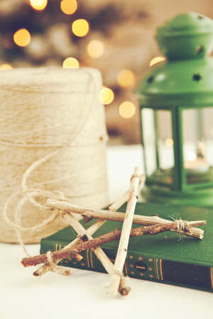 Christmas home decor, beautiful holiday decoration. High quality photo.の写真素材