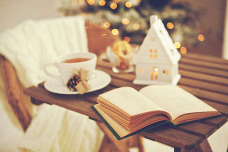 Christmas home decor, beautiful holiday decoration. High quality photo.の写真素材