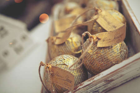 Christmas home decor, beautiful holiday decoration. High quality photo.の写真素材