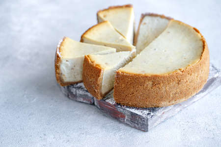 Classic cheesecake. Cream cheese cake. High quality photo.の写真素材