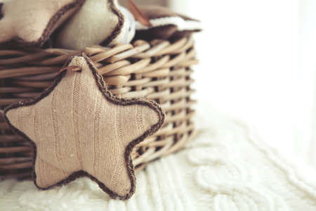 Christmas home decor, beautiful holiday decoration. High quality photo.の写真素材