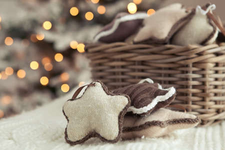 Christmas home decor, beautiful holiday decoration. High quality photo.の写真素材