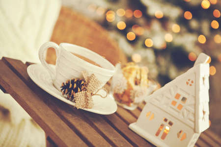 Christmas home decor, beautiful holiday decoration. High quality photo.の写真素材