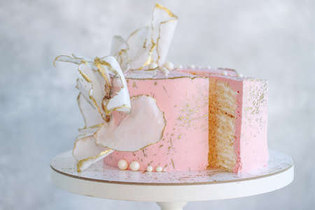 Wedding cake, cake for a wedding. High quality photo.の写真素材