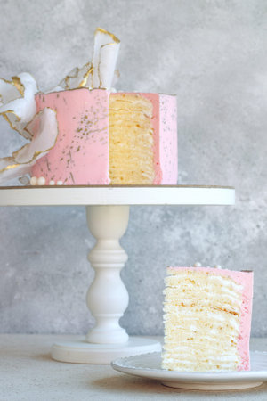 Wedding cake, cake for a wedding. High quality photo.の写真素材