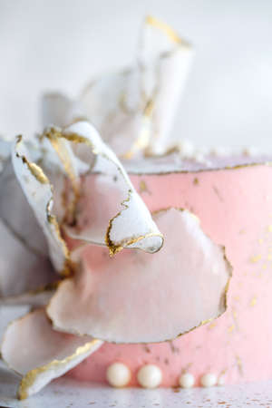 Wedding cake, cake for a wedding. High quality photo.の写真素材
