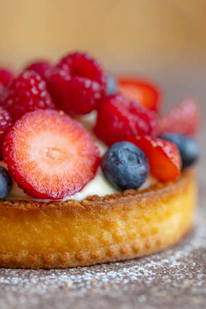 Cake with berries, delicious tartlet. High quality photoの写真素材