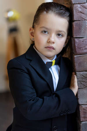 Beautiful little girl. Portrait of a child. High quality photoの写真素材