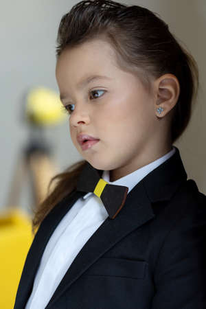 Beautiful little girl. Portrait of a child. High quality photoの写真素材