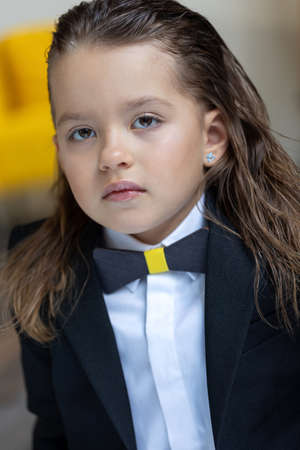 Beautiful little girl. Portrait of a child. High quality photoの写真素材
